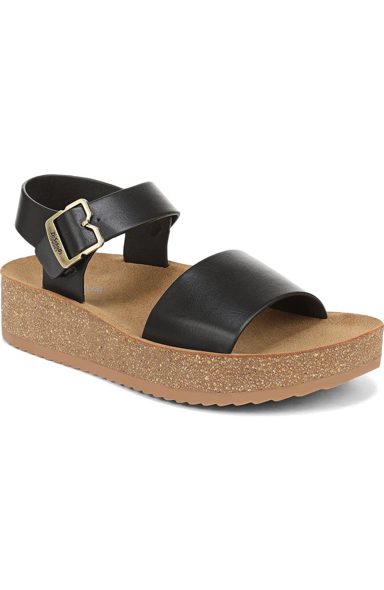 Dr. Scholl's Happy Lucky Wedge Platform Sandal, Main, color, Black