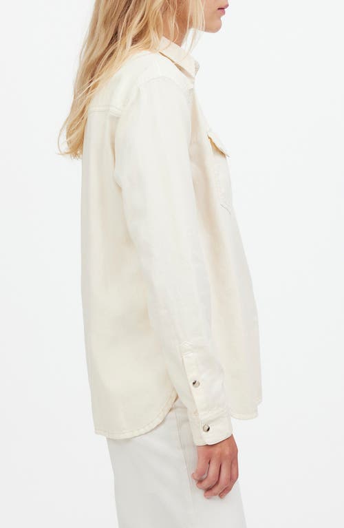 Madewell Denim Button-up Shirt In Vintage Ivory