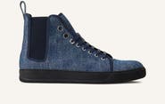 Lanvin Dbb1 High Top Denim Sneakers