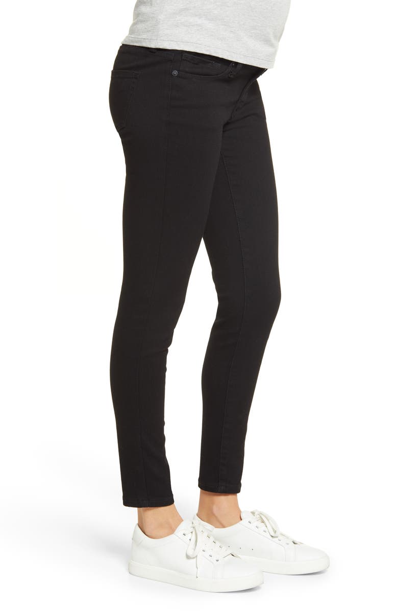 BLANQI Ripped Belly Support Maternity Skinny Jeans, Alternate, color, 