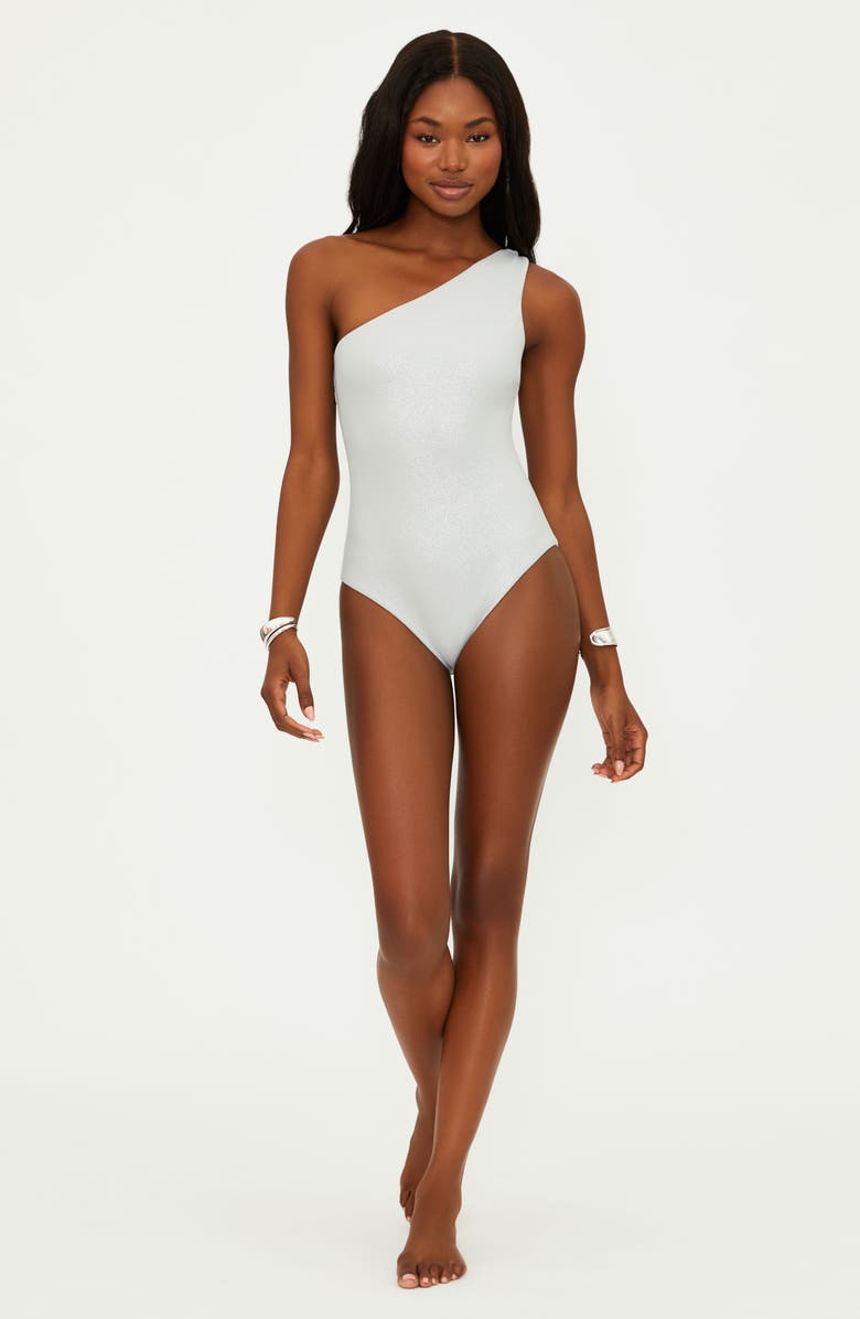 Beach Riot Alba Waffle One-Shoulder One-Piece Swimsuit, Alternate, color,