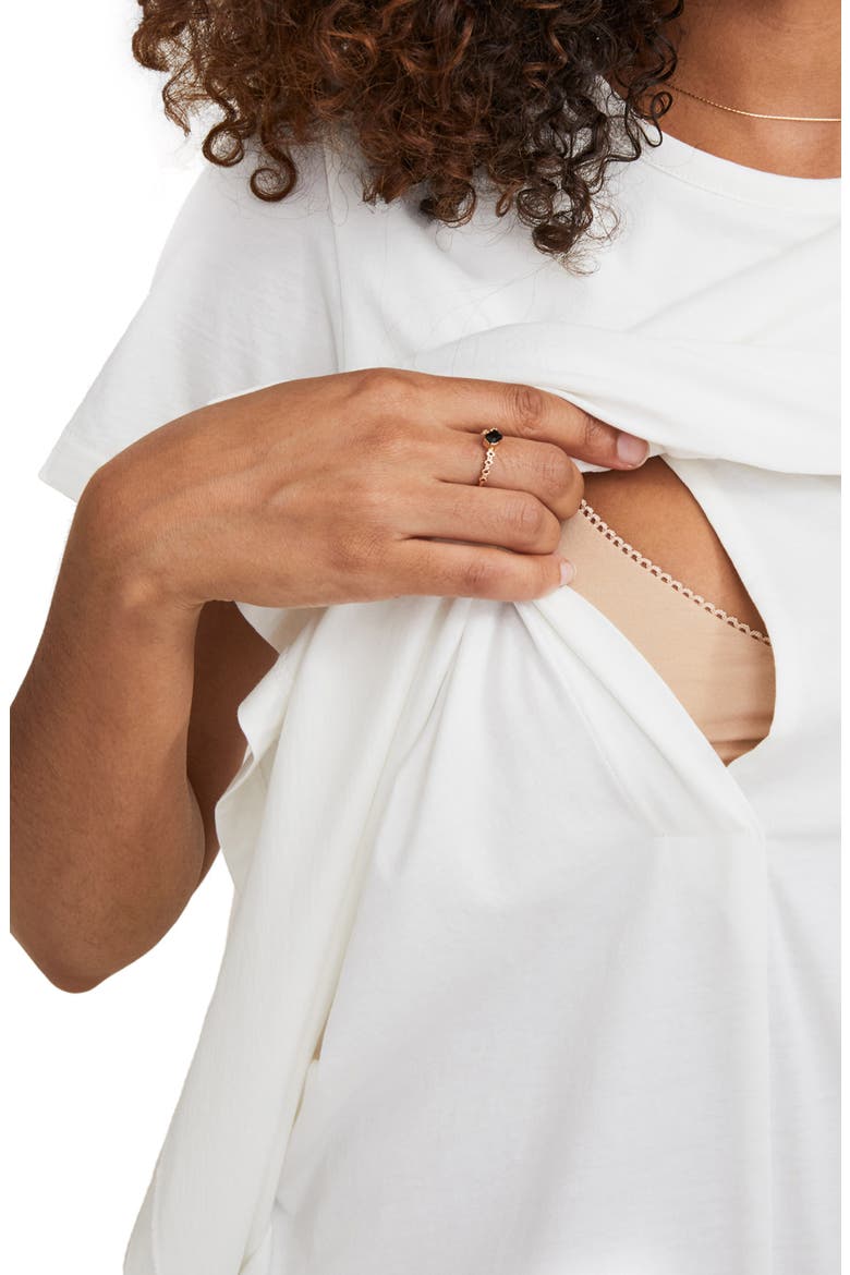 The Luxe Nursing Tee, Alternate, color, WHITE