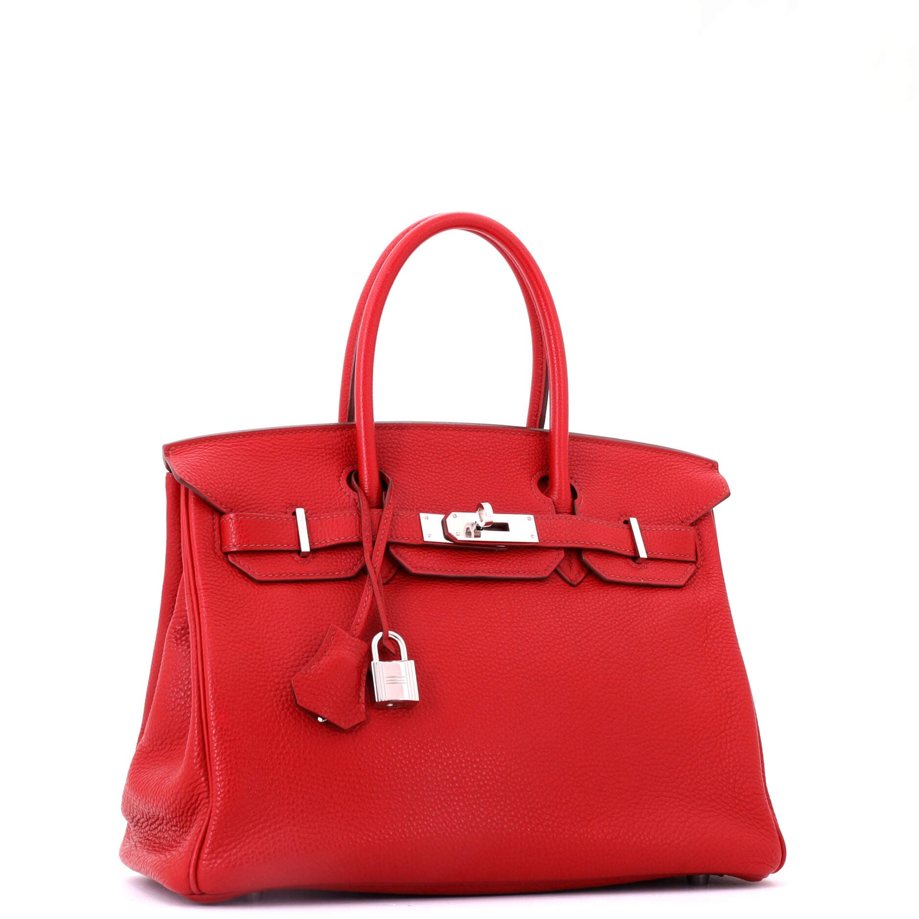 Pre-Owned Hermes Birkin Handbag Red Togo with Palladium Hardware 30, Alternate, color, Rouge Garance