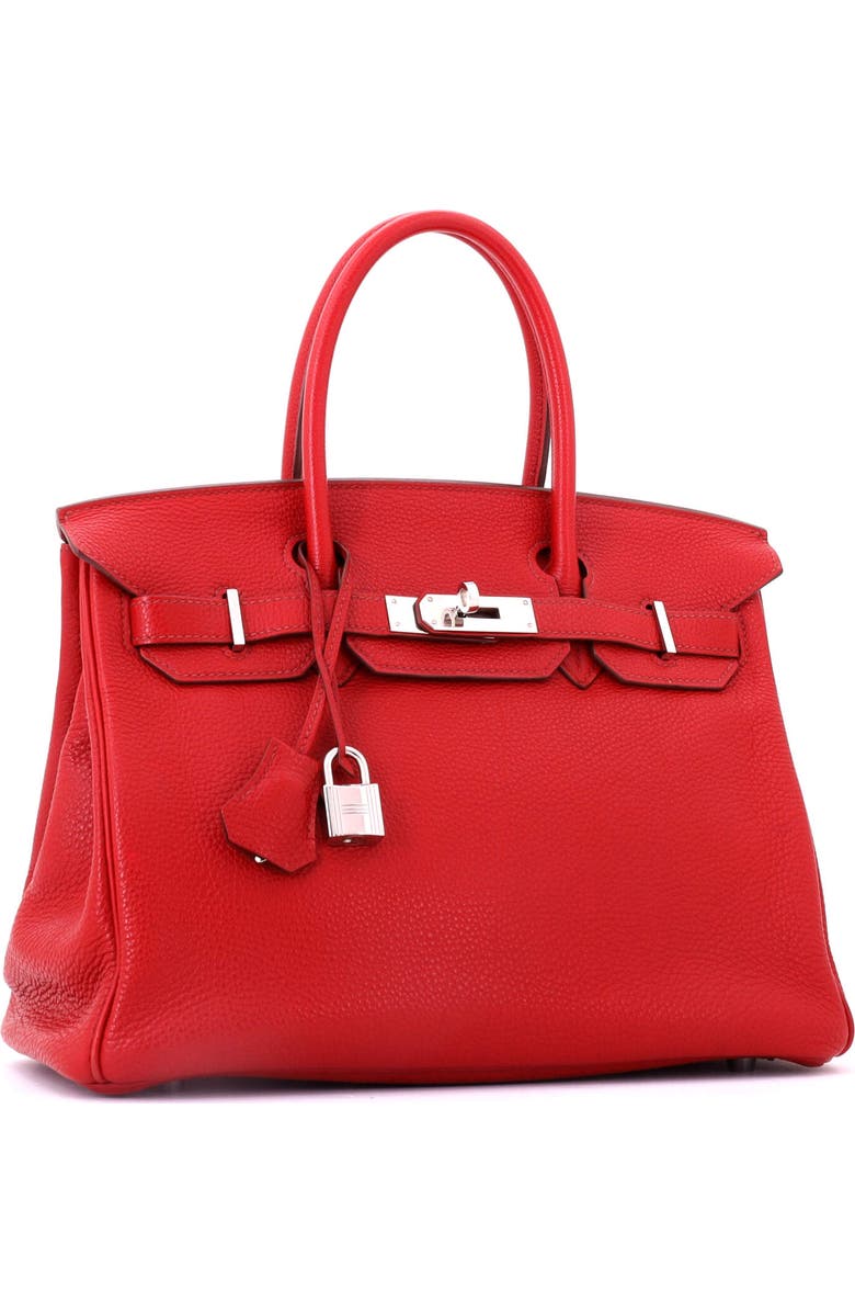 Pre-Owned Hermes Birkin Handbag Red Togo with Palladium Hardware 30, Alternate, color, Rouge Garance