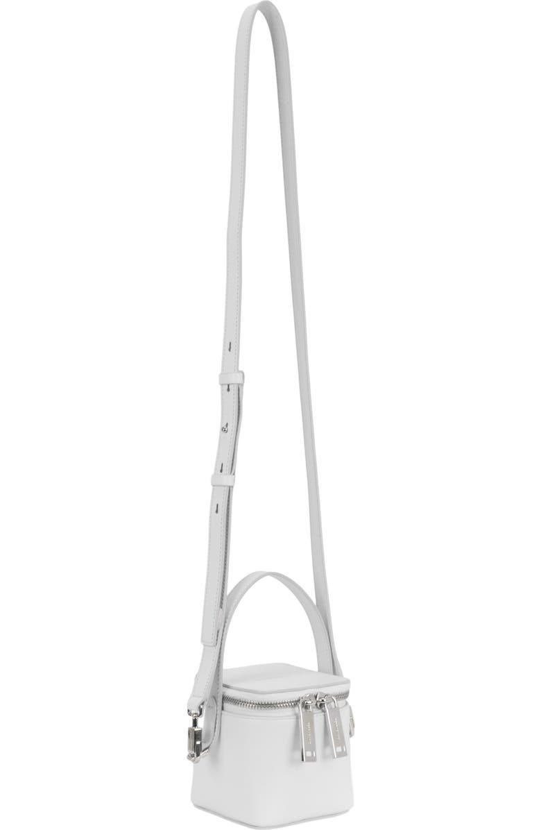 FERRAGAMO Cube Leather Bucket Bag, Alternate, color, White