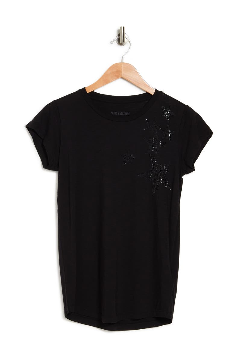 Zadig & Voltaire Star Embellished T-Shirt, Alternate, color,