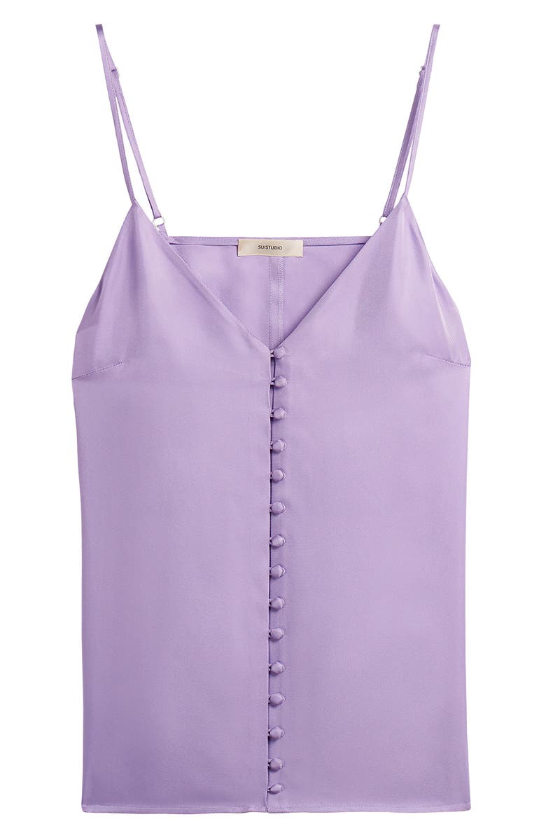 SUISTUDIO Athens Silk Buttoned Camisole, Alternate, color,