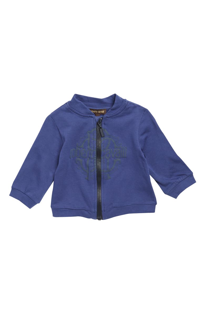 Roberto Cavalli Kids' Logo Full Zip Sweatshirt, Main, color, 