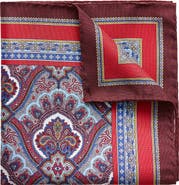 Eton Paisley Silk Pocket Square