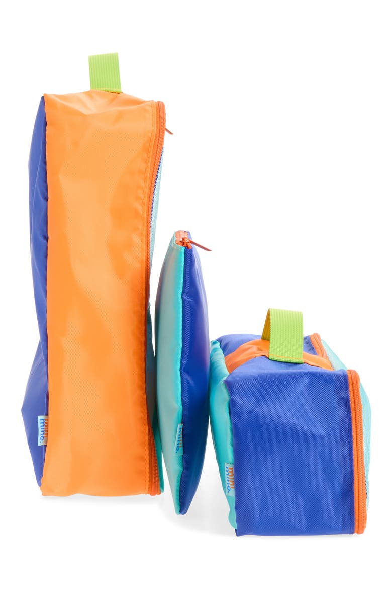 Kids' Set of 3 Mini Packing Bags, Alternate, color, TURQUOISE/ BLUE