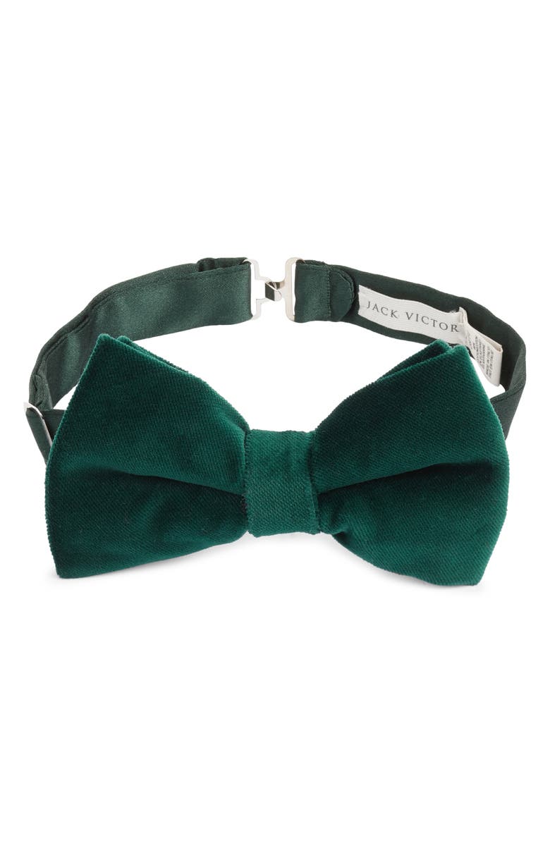 Jack Victor Pre-Tied Summit Velveteen Bow Tie, Main, color, 