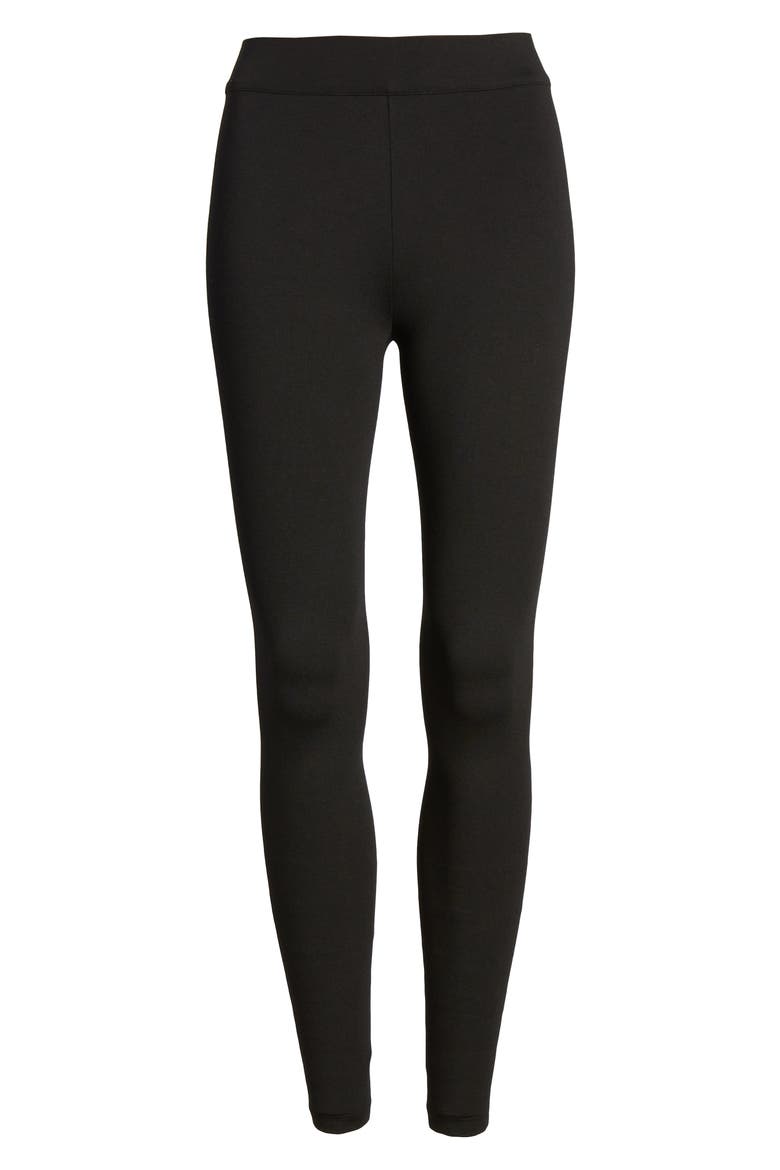 Stretch Leggings, Alternate, color, BLACK