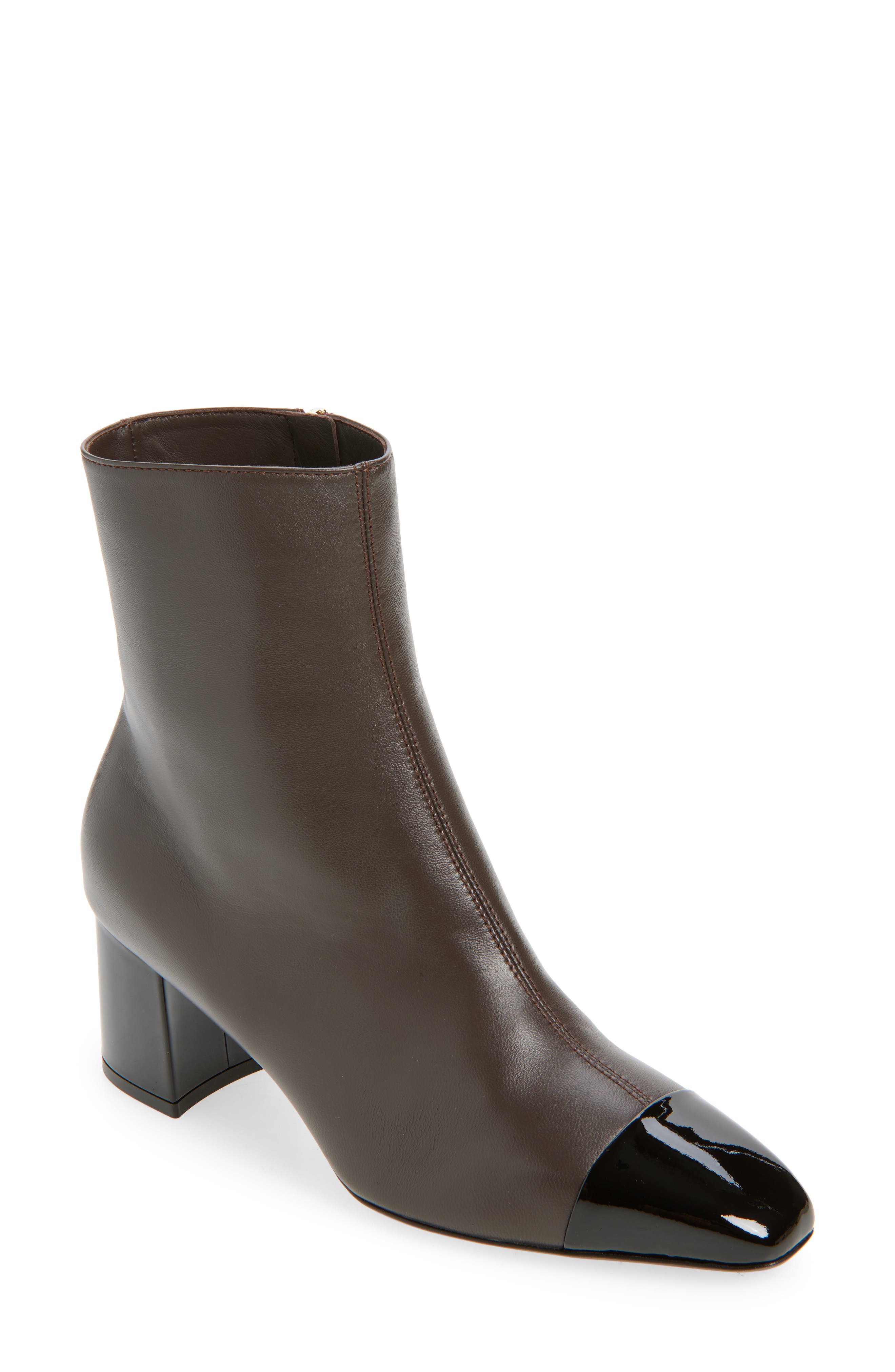 FERRAGAMO Sambi Cap Toe Bootie, Main, color, Testa Di Moro