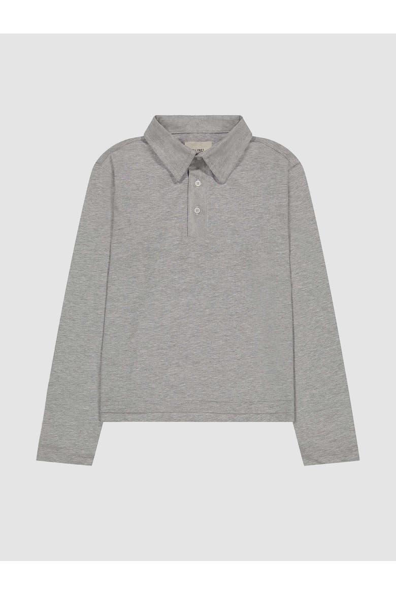 Ls Polo Long Sleeve Heather Grey, Main, color, Heather Grey