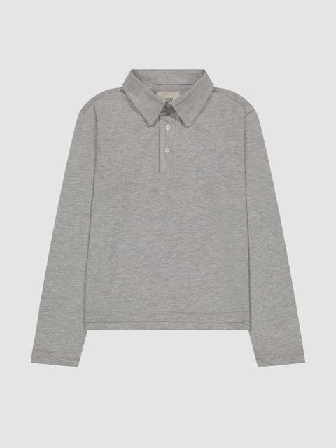 Ls Polo Long Sleeve Heather Grey