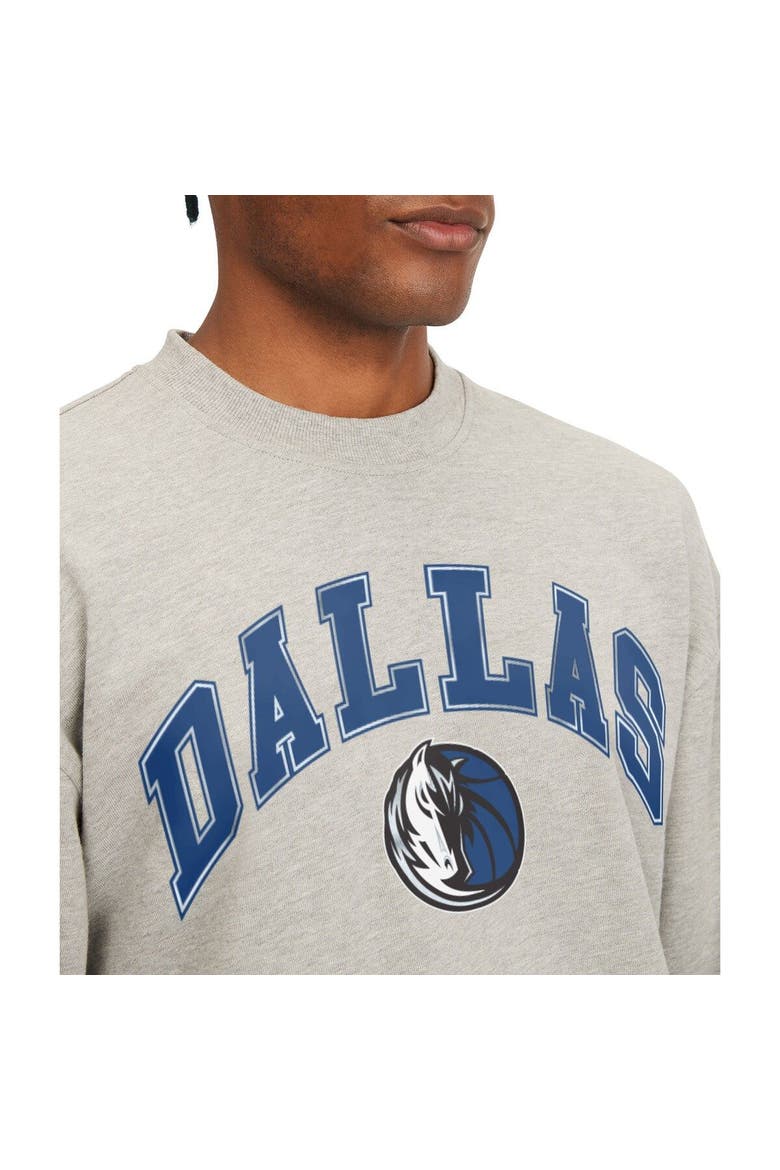 Men's Tommy Jeans Gray Dallas Mavericks James Patch Pullover Sweatshirt, Alternate, color, Gray