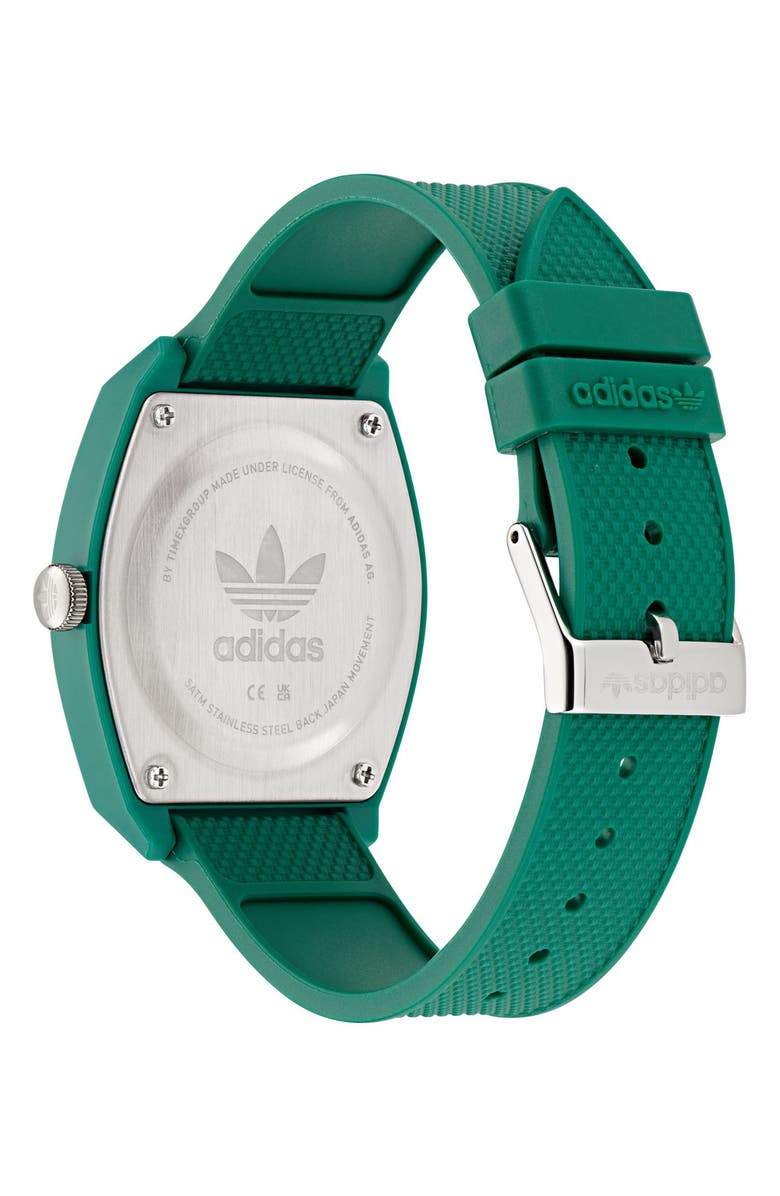 adidas Project Two Resin Strap Watch, 38mm, Alternate, color, Green