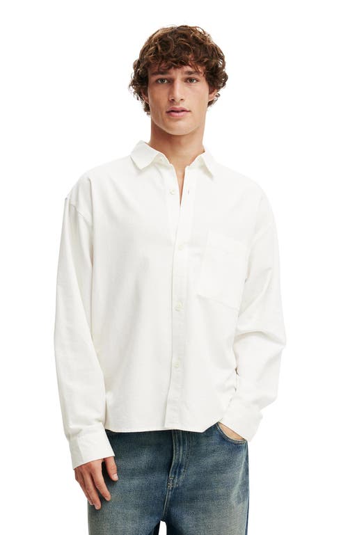 Cotton On Bedford Long Sleeve Shirt In White
