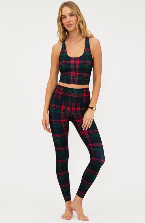 Beach Riot Yara Plaid Racerback Crop Tank In Multi