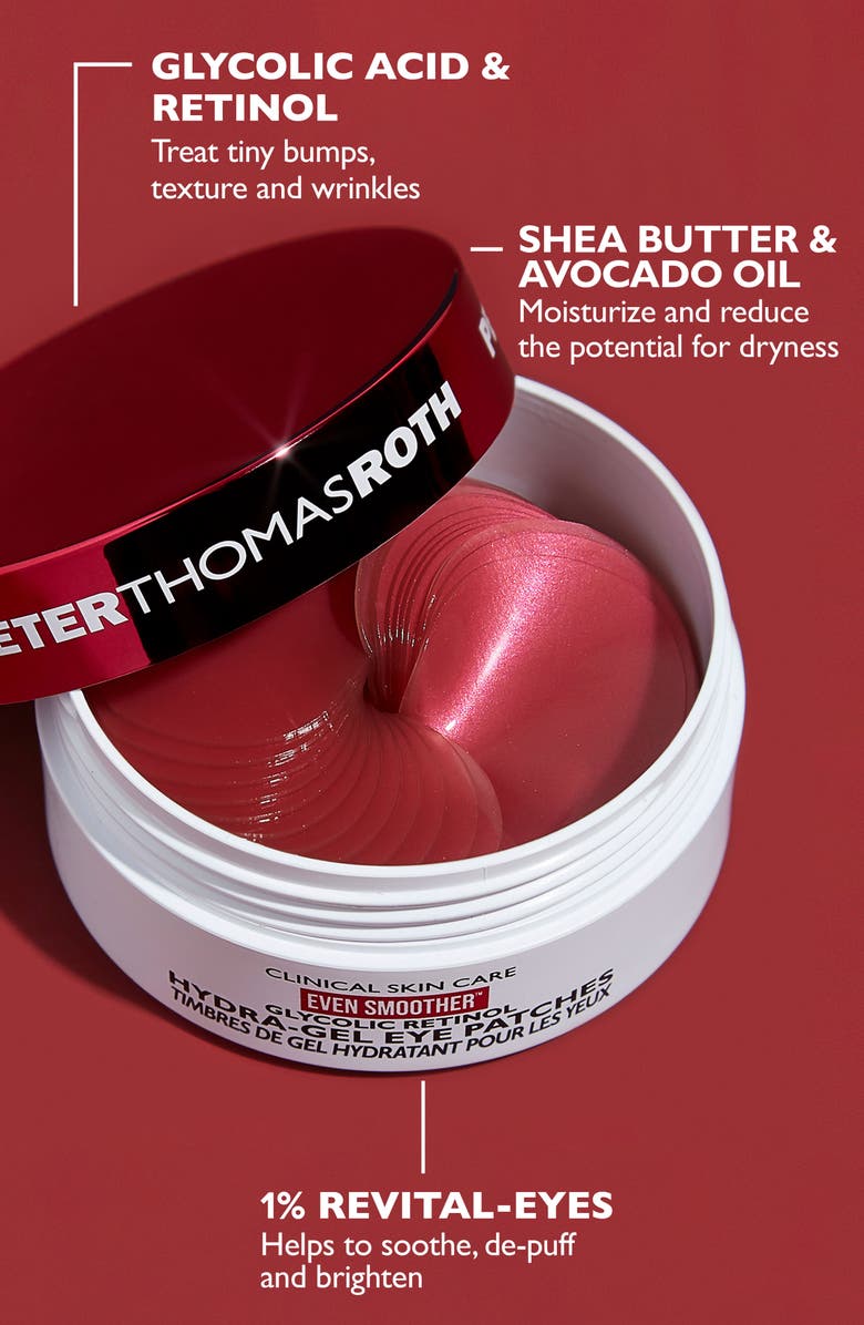Peter Thomas Roth Even Smoother Glycolic Retinol Hydra-Gel Eye Patches, Alternate, color, 