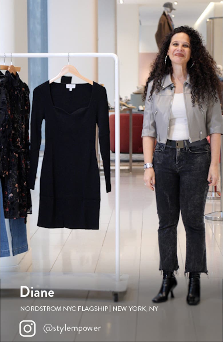 Bustier Long Sleeve Knit Minidress, sales video thumbnail