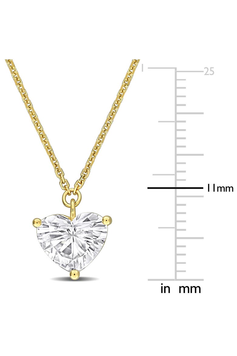 Lab Grown Diamond Heart Necklace 14K, Alternate, color, Yellow Gold