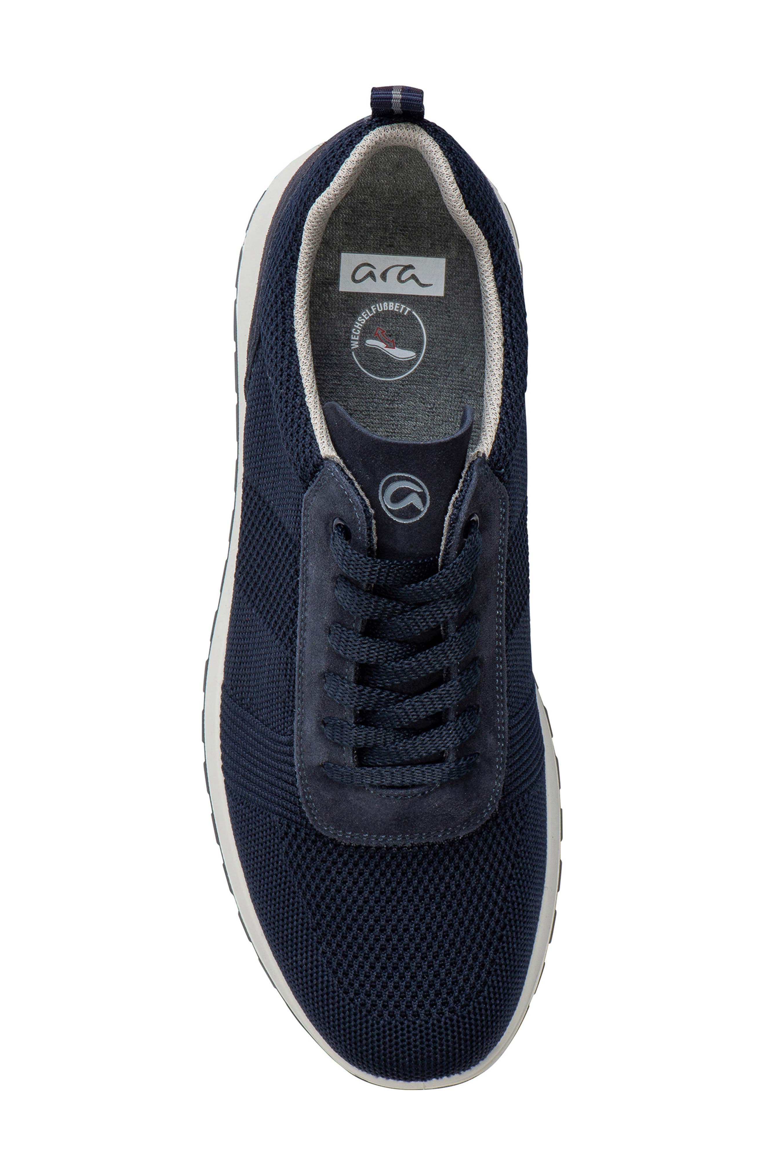 ara Magna Gore-Tex<sup>®</sup> Waterproof Sneaker, Alternate, color, Navy Knit