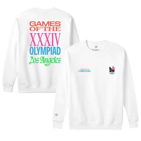 Men's Fanatics White LA28 Superbloom Collection Sweatshirt