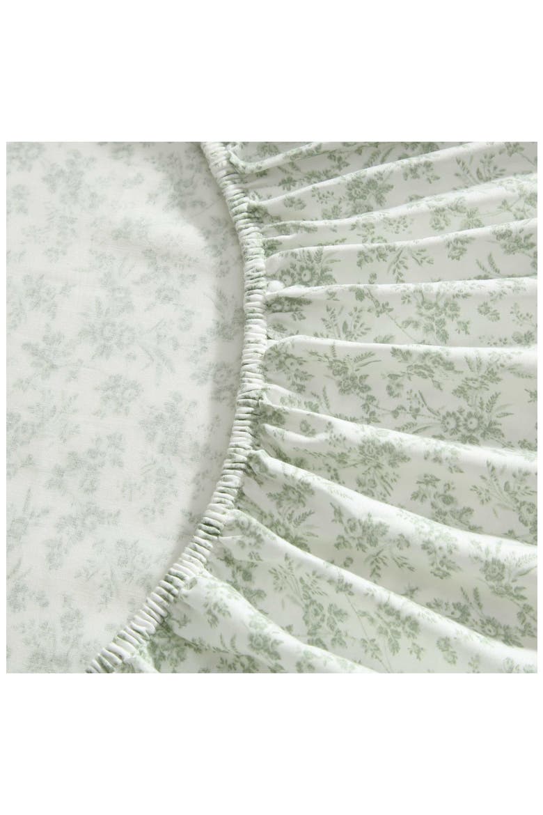 Floral Toile 300 Thread Count Cotton Sheet Set, Alternate, color, GREEN FLORAL TOILE