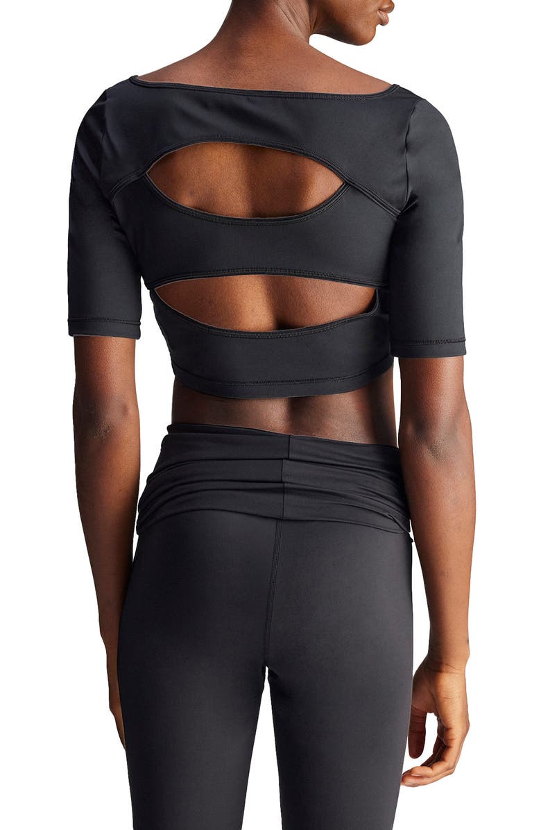 adidas by Stella McCartney Back Cutout Crop Top, Alternate, color,
