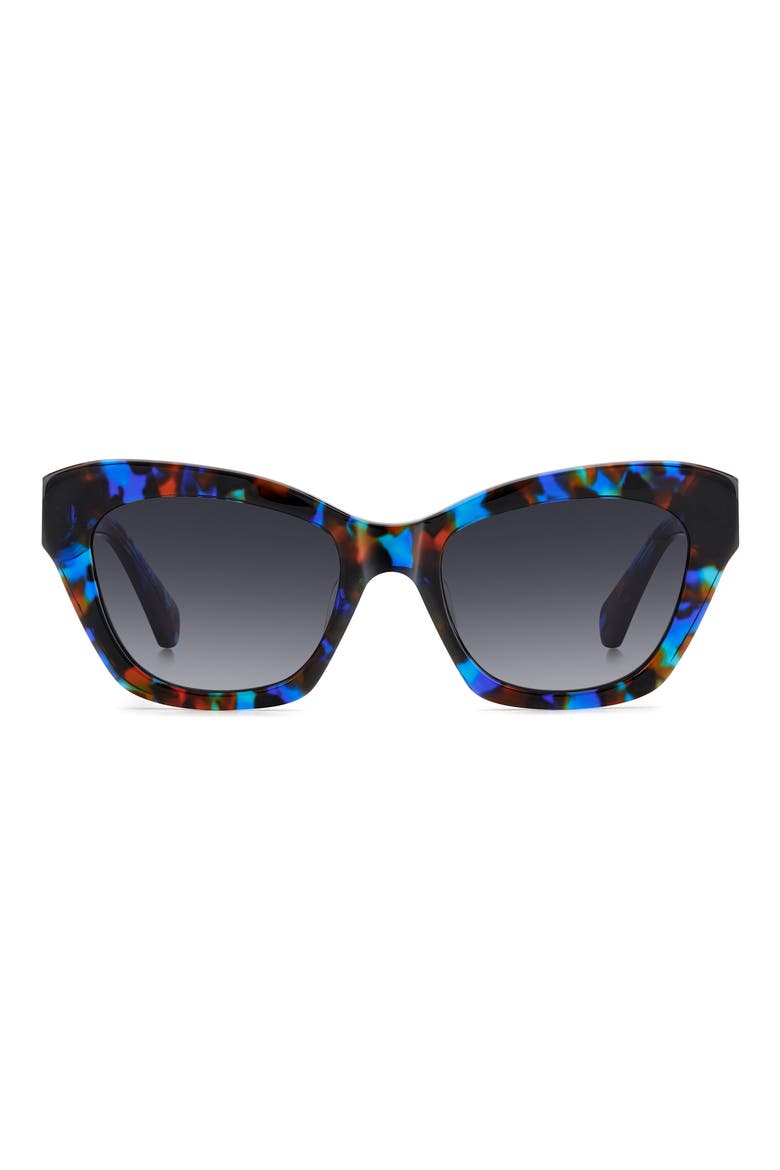 daina 51mm gradient cat eye sunglasses, Main, color, BLUE HAVANA/ DARK GREY SF