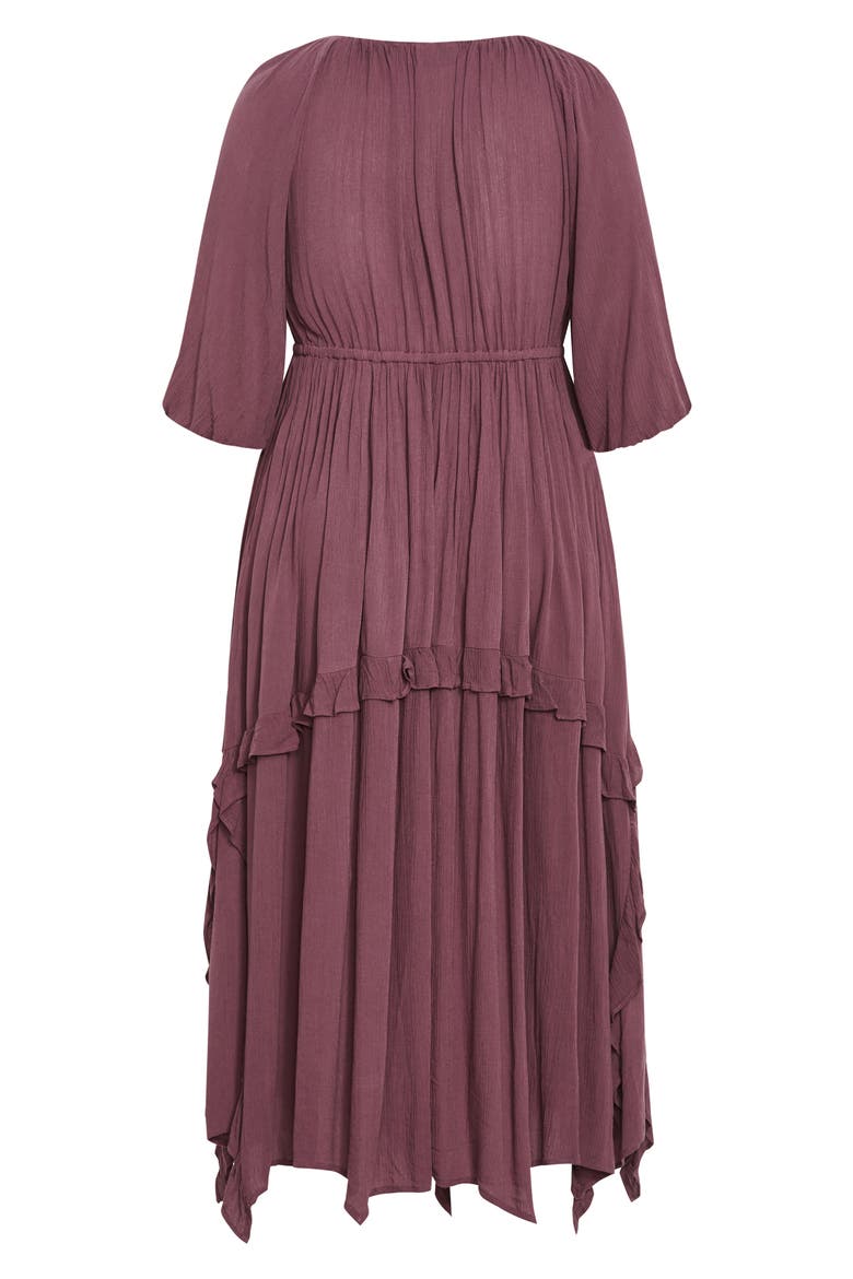 Zayne Handkerchief Hem Dress, Alternate, color, DUSTY MAUVE