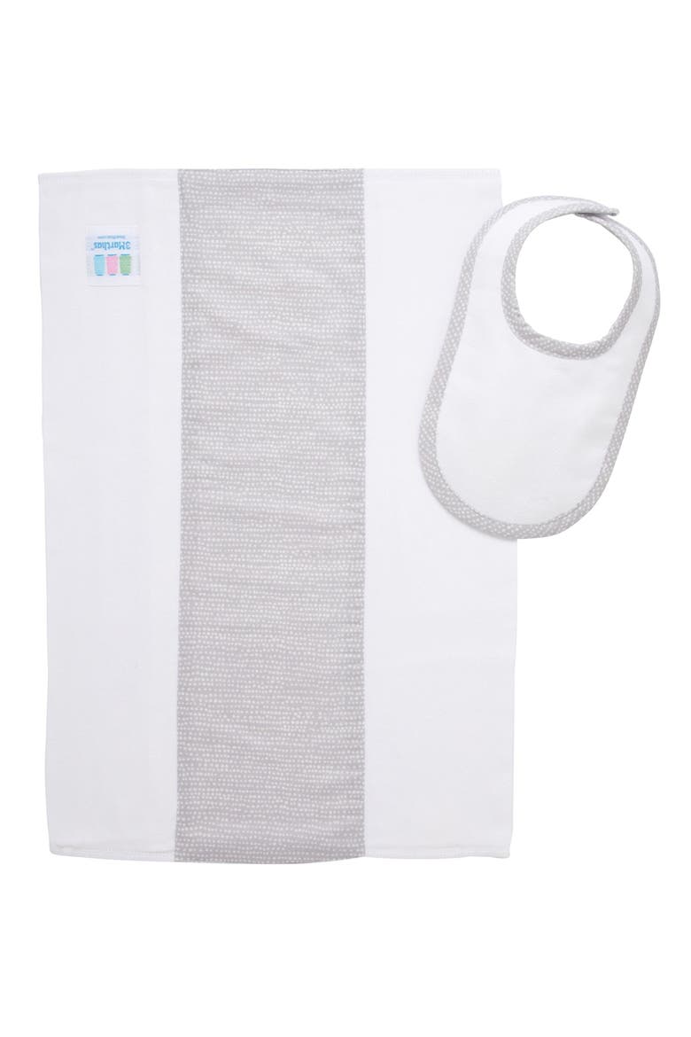 Dot Drooler Bib & Burp Set, Alternate, color, Gray Elephant Dot