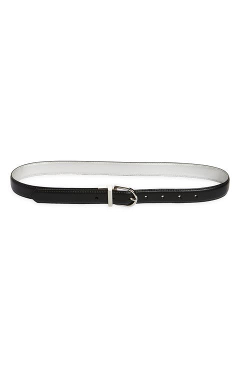 Nora Reversible Metallic Leather Belt