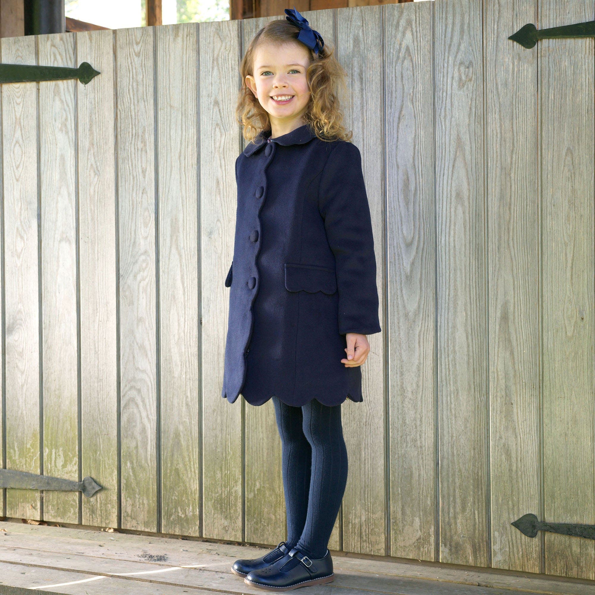 Rachel Riley Velvet Trim Dress Coat | Nordstrom
