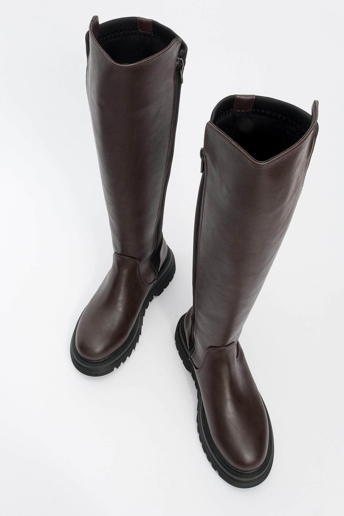 Shadow Knee High Boot, Alternate, color, Brown Faux Leather