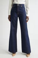 ST. JOHN Paseo Nonstretch Denim Wide Leg Jeans