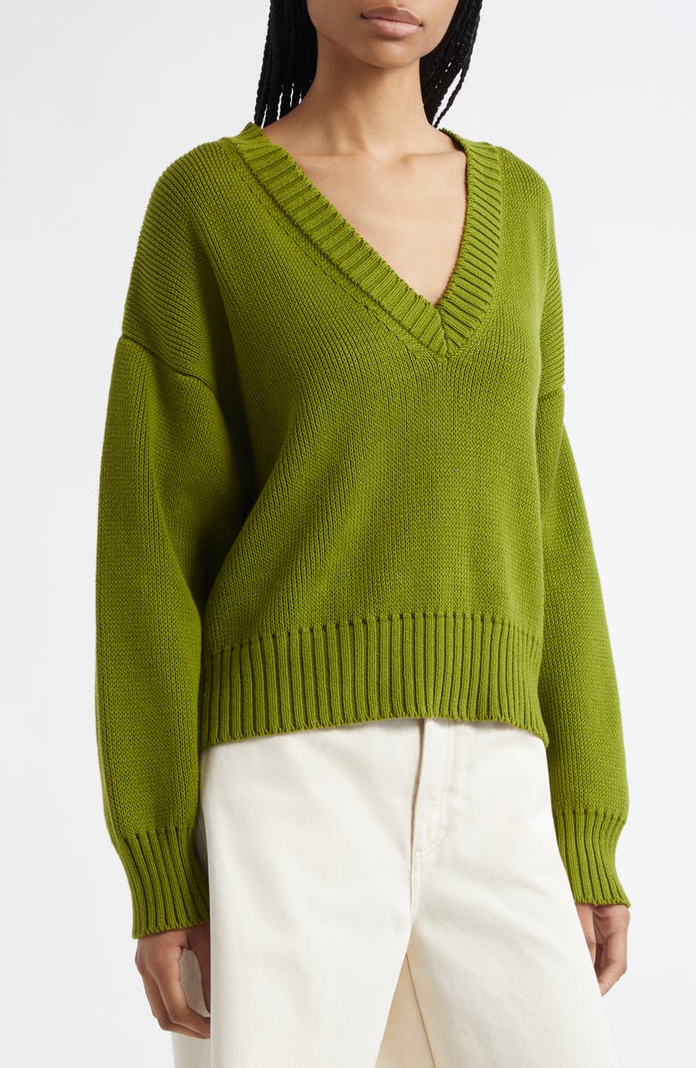 Róhe V-Neck Sweater, Alternate, color, 