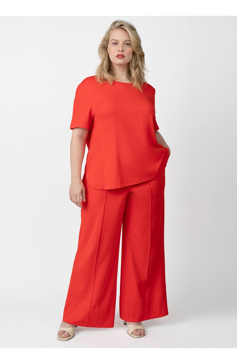 SEE ROSE GO CoolROSE Luxe Wide Leg Pant Plus Size, Alternate, color, Poppy