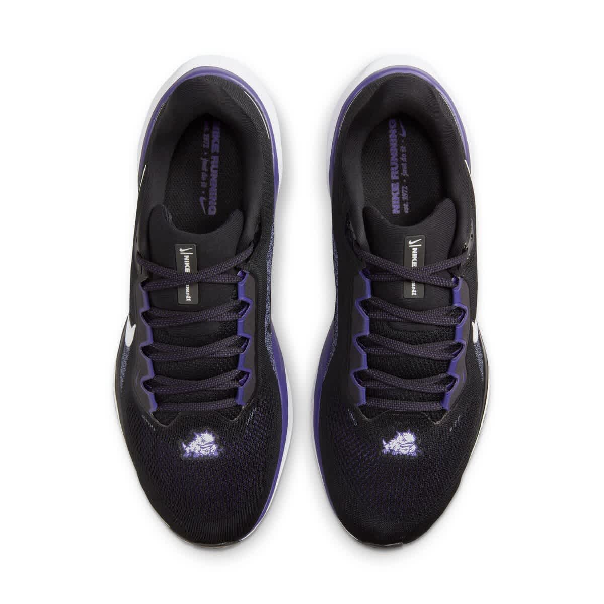 Nike Unisex Nike Black TCU Horned Frogs Zoom Pegasus 41 Running Shoes, Alternate, color, Black