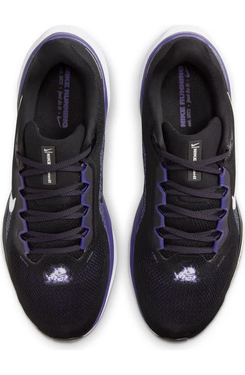 Nike Unisex Nike Black TCU Horned Frogs Zoom Pegasus 41 Running Shoes, Alternate, color, Black