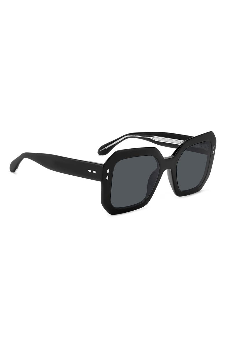 Isabel Marant 53mm Square Sunglasses, Alternate, color, Black/ Grey