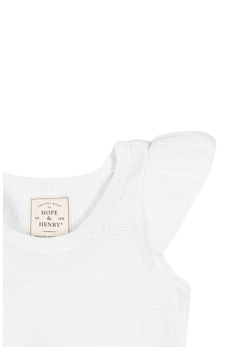 Women's Organic Peplum Sweater Top, Alternate, color, White Peplum