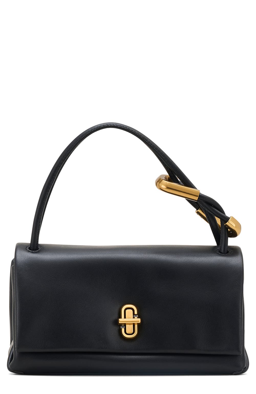 The Mini Dual Top Handle Bag, color, BLACK
