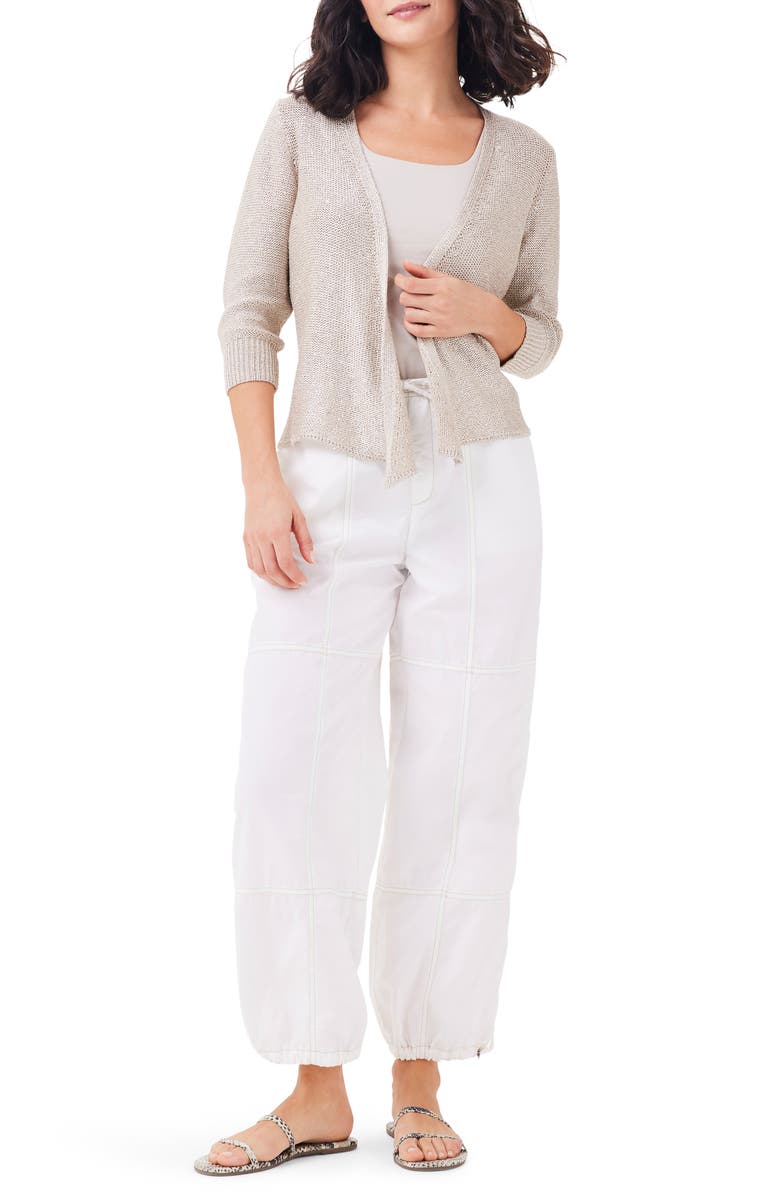 NIC+ZOE Poplin Parachute Ankle Pants, Alternate, color, Paper White