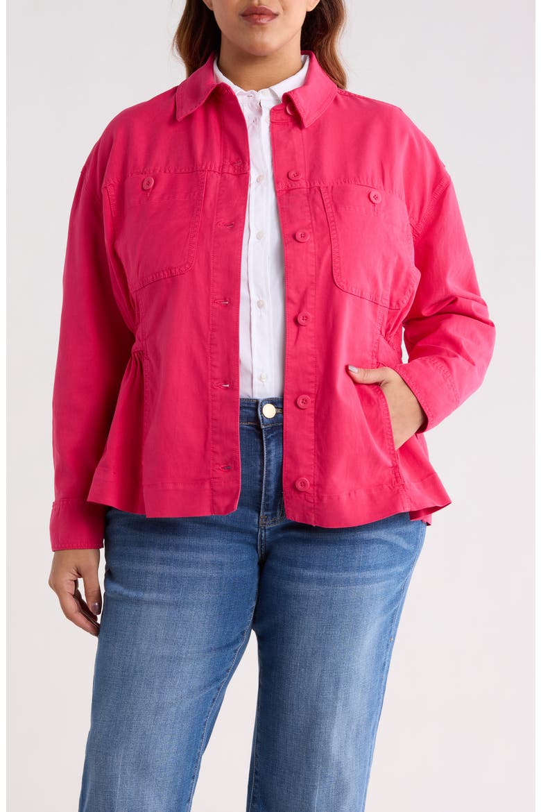 Relaxed Cinched Shacket, Main, color, DIVA PINK