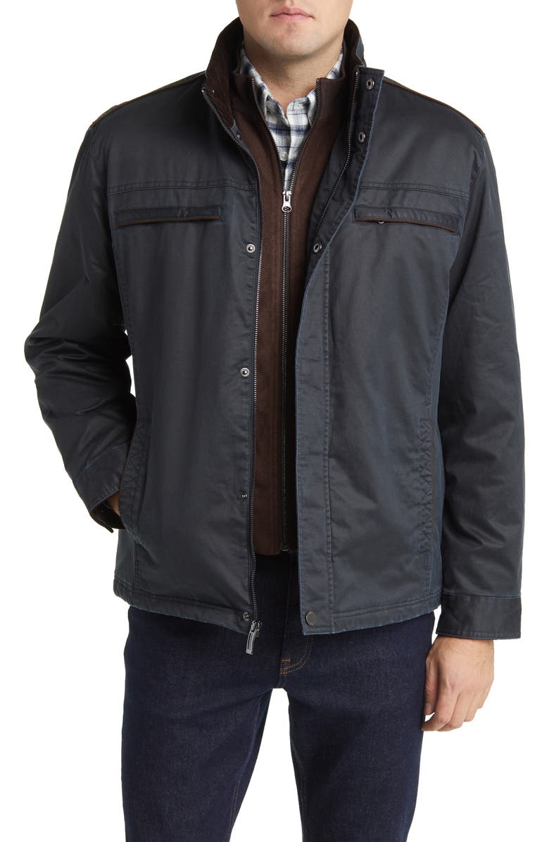 Johnston & Murphy Anitque Quilted Jacket, Main, color, 