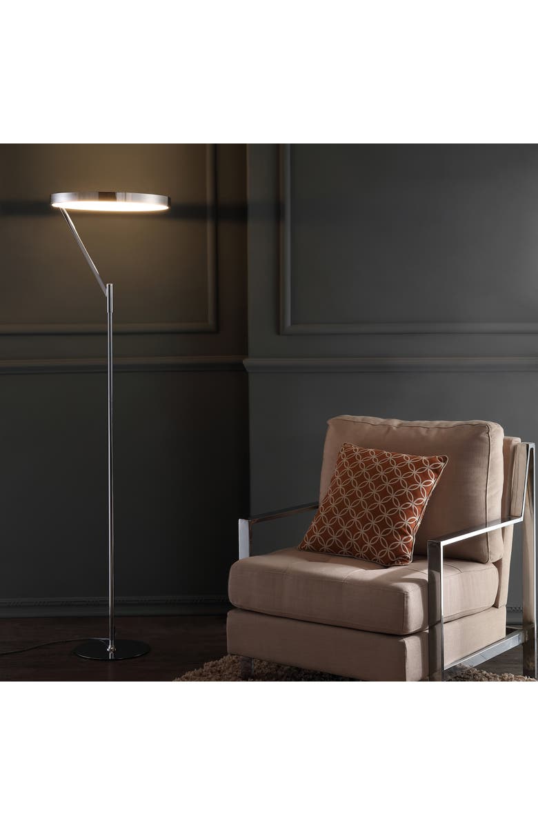 JONATHAN Y Owen 66.7" Integrated LED Metal Floor Lamp, Alternate, color, Chrome