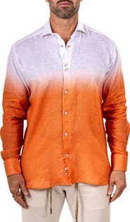 Maceoo Eins Marthy Contemporary Fit Linen Button-Up Shirt