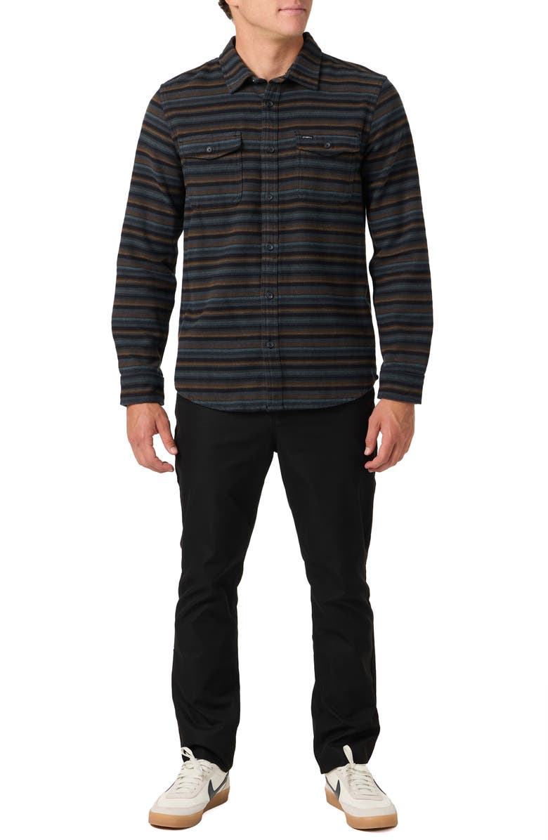 O'Neill Richmond Flannel Button-Up Shirt, Alternate, color, Graphite